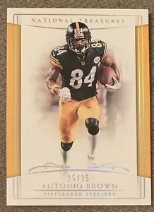 National Treasures Antonio Brown Steelers 2018 plata #25/25 - Imagen 1 de 1