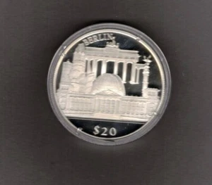Liberia - 20 dollari 2000 - Berlino - argento - PP - Foto 1 di 2
