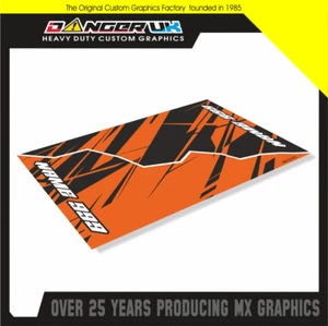 Bike Mat CUSTOM MOTOCROSS MX ENDURO PIT BIKE FLOOR GARAGE NAME & NUMBER - Picture 1 of 10