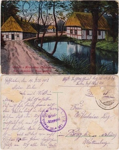 Postal Polonia Polska Granja rusa-polaca 1917 - Imagen 1 de 3