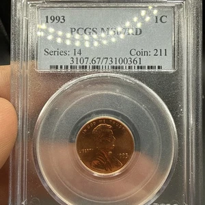 1993 1C PCGS MS67RD - Lincoln Cent! - Picture 1 of 11