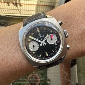 Men's Revue 12012 Chrono Valjoux 23 Vintage 1970's Steel 37Mm - Picture 1 of 14