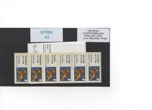 LION  BPMA  SEPTEMBER  2015 A001 Collector Strip to 100g POST GO - Picture 1 of 1
