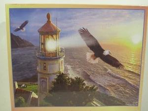 SUNSOUT Eagle Light 1000 Piece Jigsaw Puzzle by Steve Sundram Lighthouse NEW - Picture 1 of 12