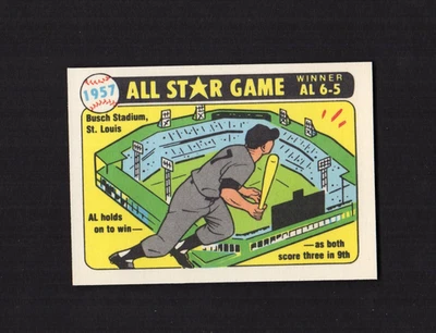 MICKEY MANTLE, Yankees ~ 1981 Fleer Laughlin 1957 Juego de Estrellas Pegatina/Tarjeta con Logotipo Foto 1 de 3