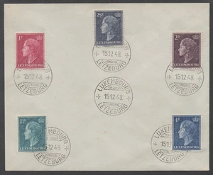 LUXEMBOURG - G D CHARLOTTE / 15-12-1948 - 1ère EMISSION  SUR  ENVELOPPE FDC - Picture 1 of 2