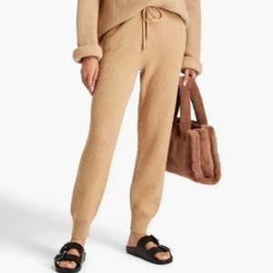 Jonathan Simkhai Wool Cashmere Camel Tan Ribbed Knit Sweater Jogger S - Picture 1 of 9