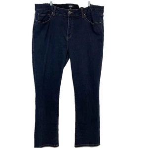 Lularoe Jeans Straight Zip Gummibund Gr. 40 blau dunkle Waschung Stretch Komfort - Bild 1 von 9