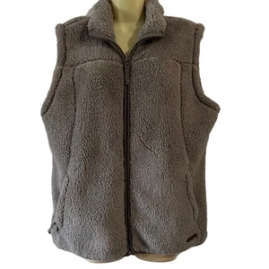 Free Country Size L Gray Fleece Zip Front Vest Outdoor Winter Gorpcore - Picture 1 of 12