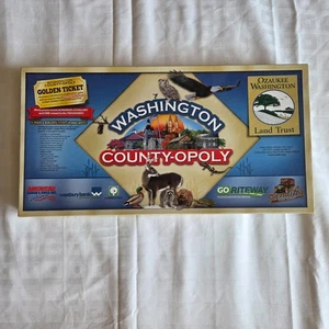 Washington CountyOpoly Board Game Wisconsin Ozaukee Land Trust USA Made Complete - Picture 1 of 7