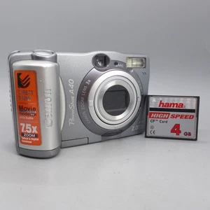Canon Digital Camera PowerShot A40 2.0MP Silver Tested - Picture 1 of 9