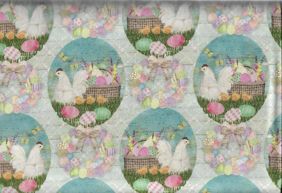 45" 100% cotton Easter fabric "All in One Basket" by 3 Wishes Fabric - Image 1 of 1