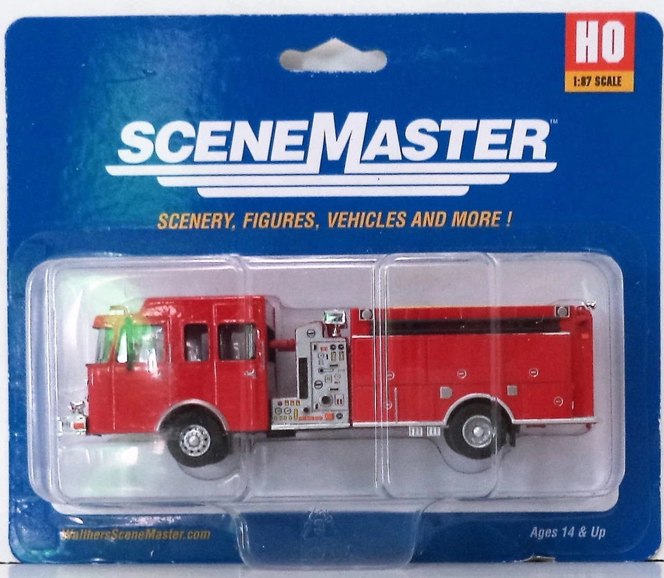 Walthers # 13800 Heavy-duty Fire Engine HO Scale MIB