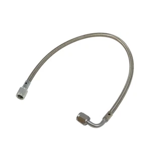 Línea de freno trenzada de acero inoxidable de 24" -3AN extremos rectos/90 grados - Imagen 1 de 1