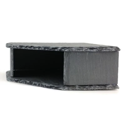 Corner SLATE Cave Stone Rock for Bristlenose Pleco AQUARIUM Fish Tank Vivarium