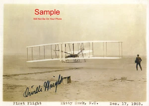 Foto 8x10 autografiada firmada por Orville Wright reimpresión - Imagen 1 de 1