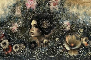 Reispapier für Decoupage Scrapbook Basteln Mädchen Blumen Bild Malen 2019 - Bild 1 von 2