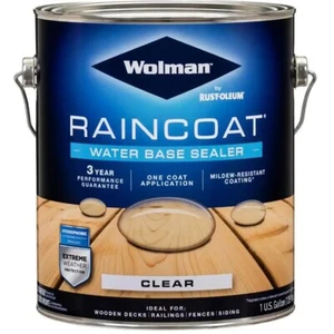 Wolman 288339 RainCoat One Coat Clear Sealer Water-Based gal - Picture 1 of 1