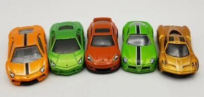 Lot of 5 Hot Wheels Race Cars 2-Lamborghini, Porsche, Alfa Romeo, Pagani Huayra - Image 1 of 4