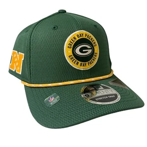 Green Bay Packers New Era 9SEVENTY 2024 Sideline Stretch Snapback Rope Hat OSFM - Picture 1 of 8