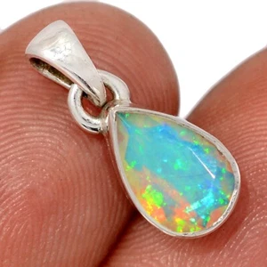 Natural Faceted Ethiopian Opal 925 Sterling Silver Pendants Jewelry CP74057 - Picture 1 of 1