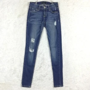 Pantalones de mezclilla Flying Monkey para mujer ajustados azul platino desgastados tiro bajo 25 - Imagen 1 de 11