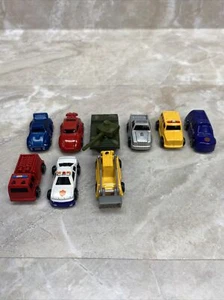 Lot of 9 Soma Diecast Micro Mini Cars Mixed Tanks Military Police Cars - Picture 1 of 5