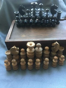 REGENCY * historisches Schachspiel , antik, große Figuren - Bild 1 von 16