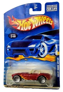 Mattel Hot Wheels Shelby Cobra 427 S/C #240 (2001) Red Collector Toy Car 53769 - Picture 1 of 9