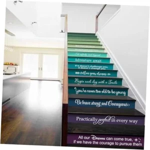 Stairway Decals Sticker Inspirational Quotes Vinyl Wall Stair Quotes(white) - Picture 1 of 4