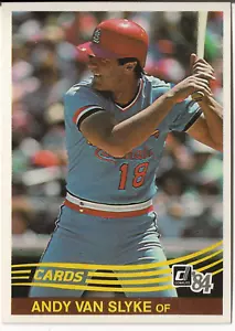 1984 Donruss - #83 Andy Van Slyke (RC) - Picture 1 of 2