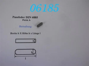 10x MUELLE DE PASO A 5x5x16 FORMA ALTA -DIN 6885- - Imagen 1 de 1