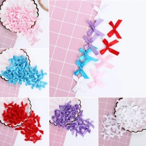 Appliques Accessories Sewing Satin Ribbon Bow Wedding Decoration DIY Craft - Picture 1 of 17