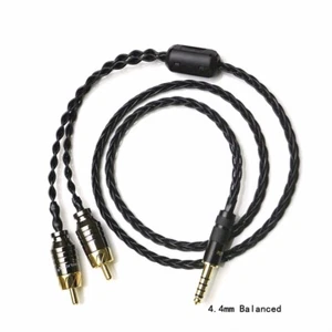 2.5mm/3.5mm/4.4mm Balanced Male to 2 RCA Male HIFI Audio Adapter Cable 7N OCC - Picture 1 of 10