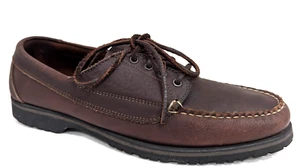 L.L. BEAN Men's Boat Shoes Dark Brown Casual MADE in USA Size 11 N EU 46 VEUC! * - Picture 1 of 10