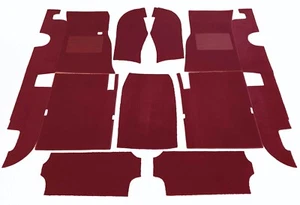 Kit alfombra terciopelo rojo oscuro para Jaguar Mark X (MK10) y 420G 1961-1970 - Imagen 1 de 2