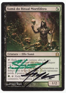 Deathrite Shaman SIGNED Portuguese Mtg MISPRINT. Typo in the Name: "MortFífero" - Imagen 1 de 3