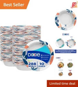 288 Multicolor 10 oz Paper Bowls, Durable & Disposable - Perfect for Parties - Picture 1 of 10