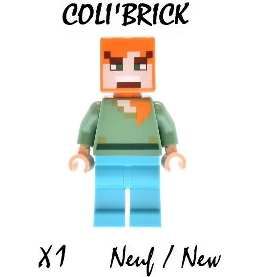 Lego min197 Minifig figurine Minecraft - Alex - New Neuf - Photo 1/1