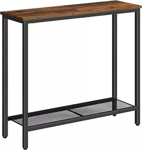 29.5" Narrow Console Table, Small Entryway Table with Shelf, 2 Tier Thin Sofa Ta - Picture 1 of 9