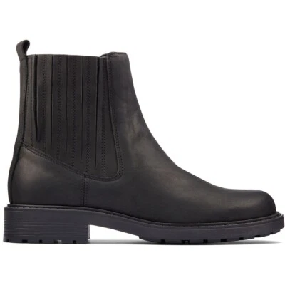 Clarks Orinoco 2 Slip On Chelsea Women Leather Boots Size 8.5 M Black 61664 - Image 1 of 4
