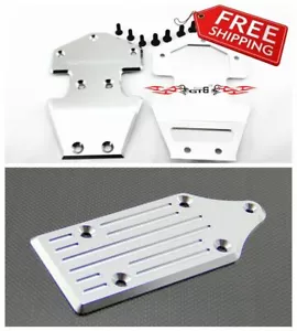 GTB CNC alloy front + rear skid plate chassis guard board for losi 5ive-T 5t 2pc - Picture 1 of 9