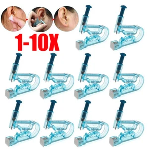 10-1PCS Safety Sterile Disposable Body Ear Nose Piercing Gun Ear Piercer Tool - Picture 1 of 12