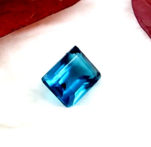 Natural Mozambique Blue Tourmaline 5.95 Ct Ct Princess shape Cut Loose Gemstone - Picture 1 of 6