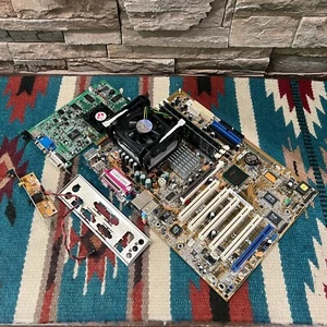 ASUS P4PE Retro Socket 478 Motherboard Combo! Pentium 4-1.7 1GB RAM Radeon 8500 - Picture 1 of 19