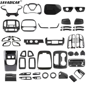 Carbon Fiber Interior Exterior Decor Cover Trim Kit For Chevy Colorado 2014+ - Picture 1 of 57