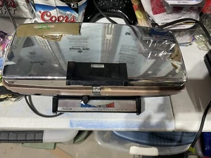 Vtg Sunbeam Chrome Waffle Maker and Grill Made n USA Double Sided Plates - Picture 1 of 7