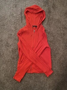 Polo Jeans Co. Womens Zip Up Hoodie Size Large Red Cotton/Modal/Spandex - Picture 1 of 8