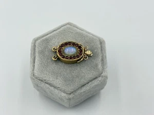Antique Victorian 14K Opal Rose Cut Bohemian Garnet Clasp Bracelet or Necklace - Picture 1 of 7