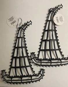 Lote 2 Sombreros Desnudos de Vacaciones 15.5" Marco de Corona Percha de Puerta Navidad Acción de Gracias Nuevo - Imagen 1 de 7